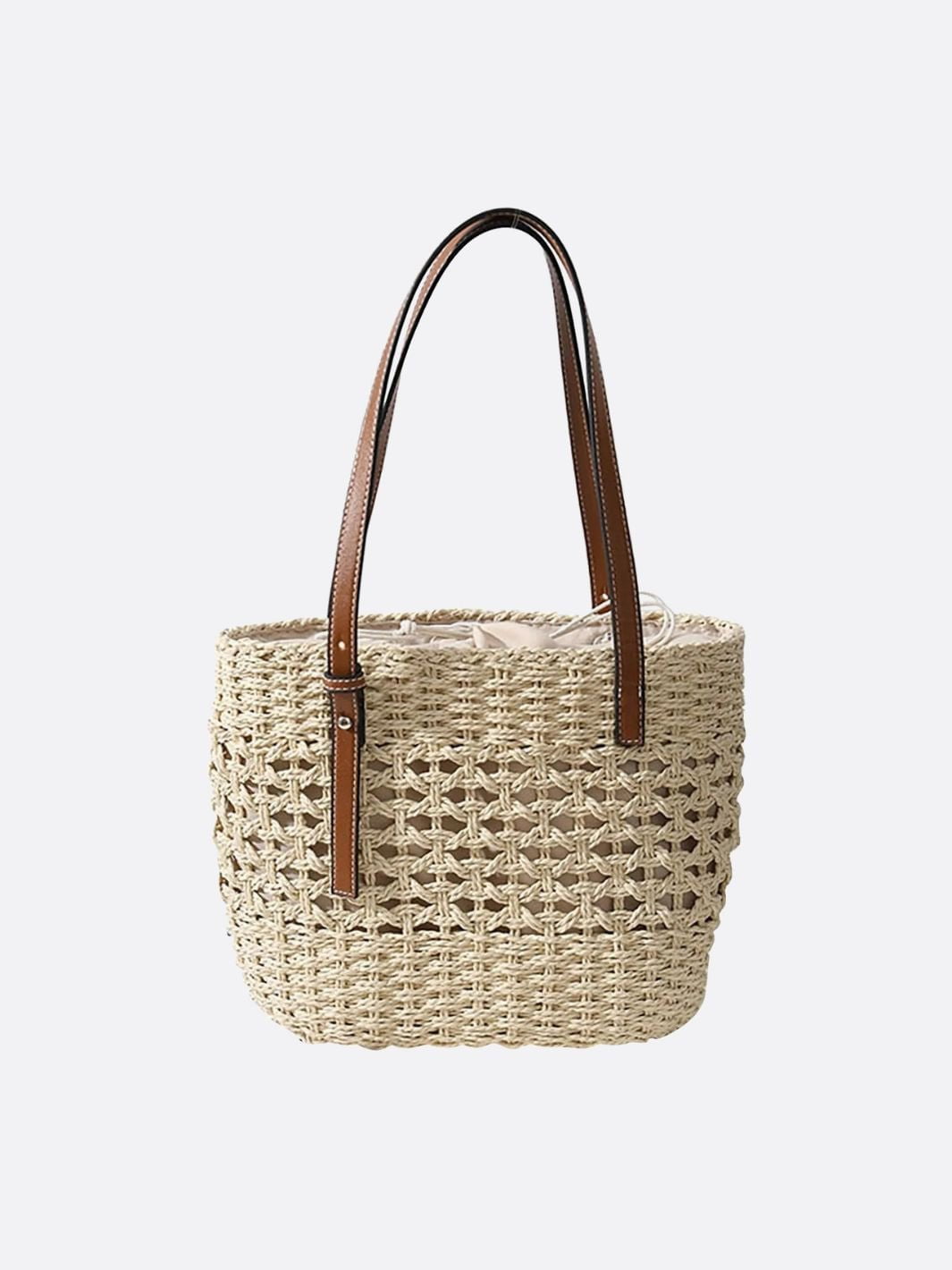 Cabas en corde beige