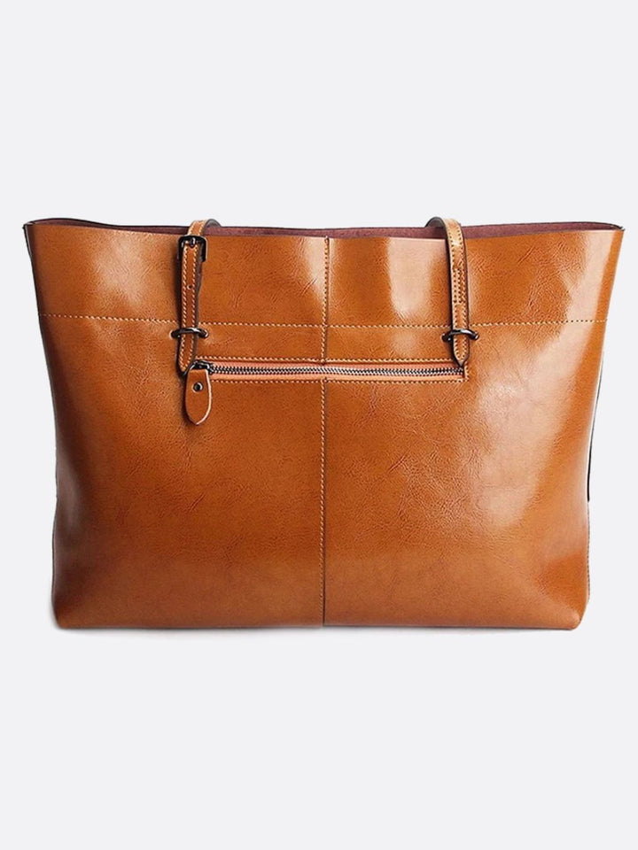 Leather tote