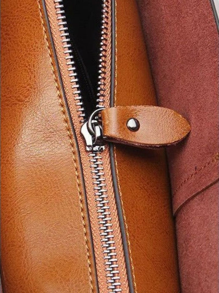 Leather tote