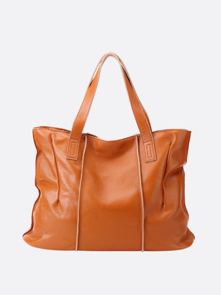 grand sac cabas cuir camel
