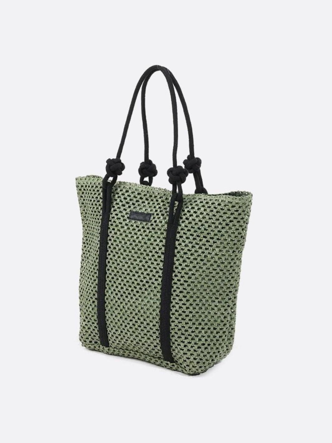 sac paille kaki