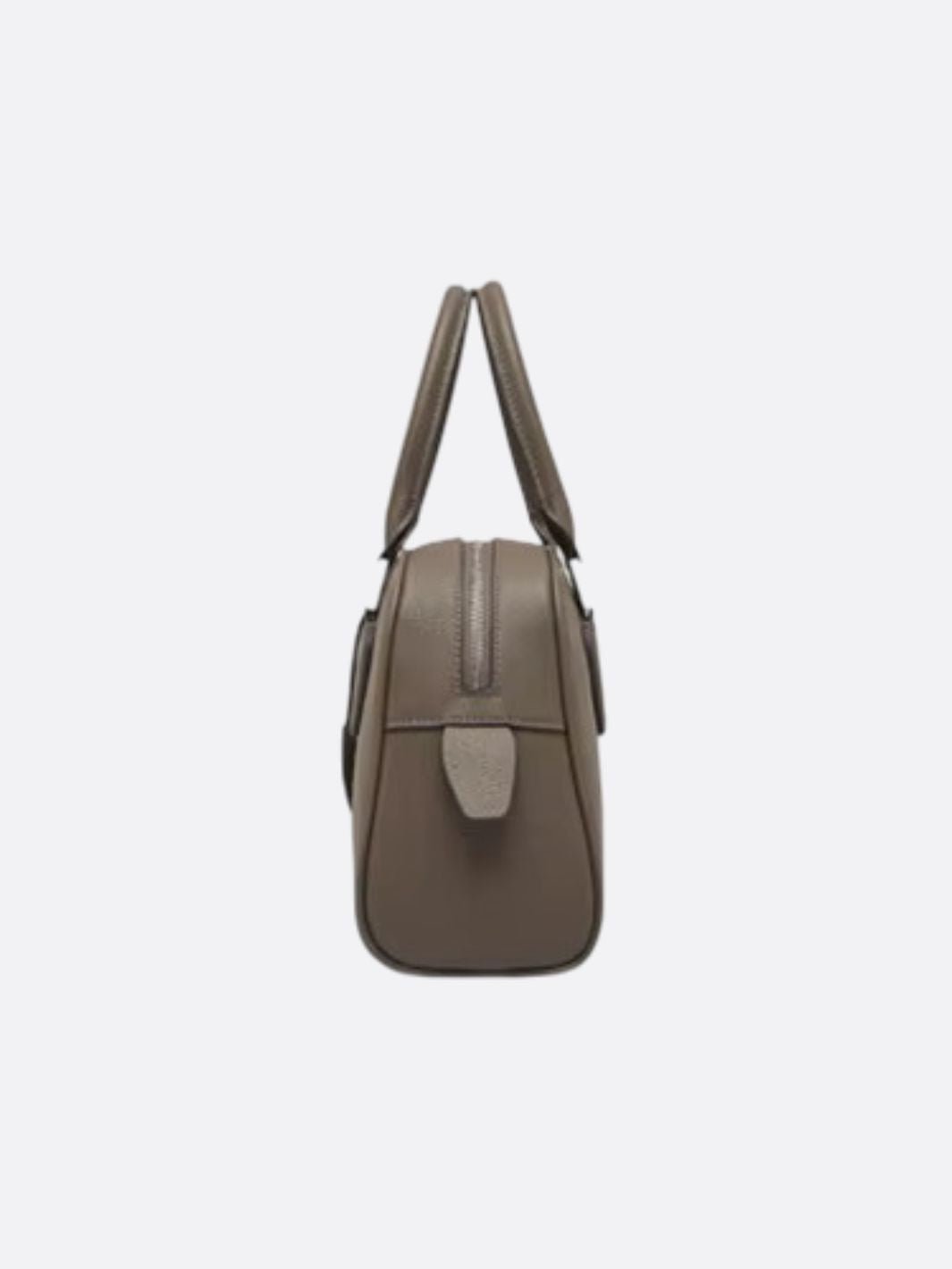 Leather bowling handbag