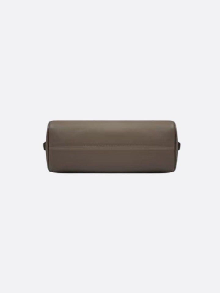 Leather bowling handbag