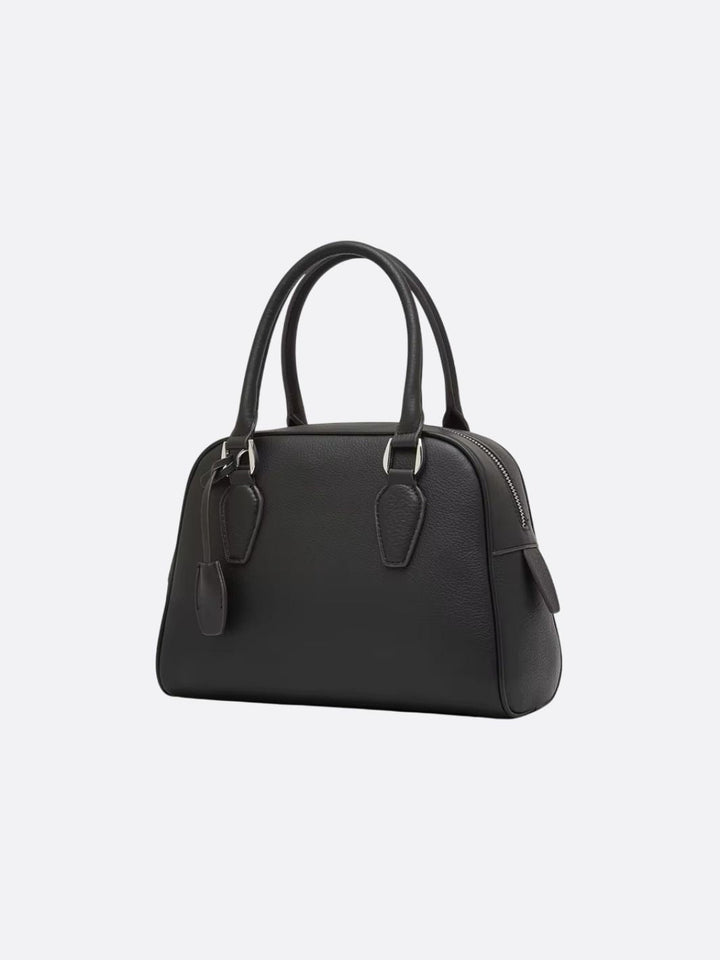 sac à main bowling cuir noir