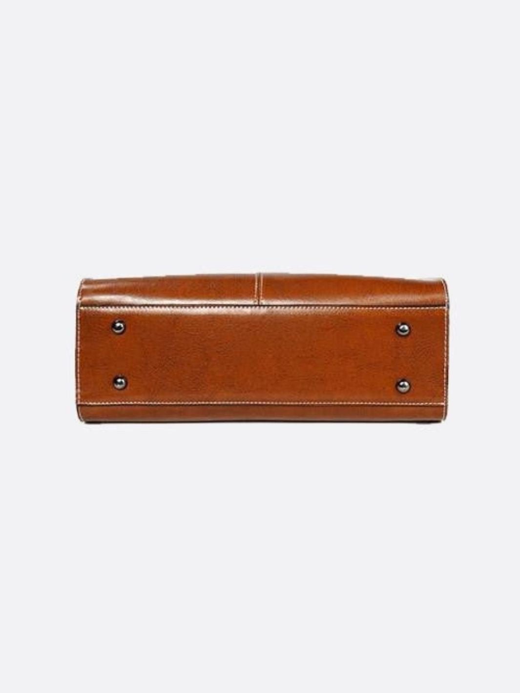Vintage leather tote handbag
