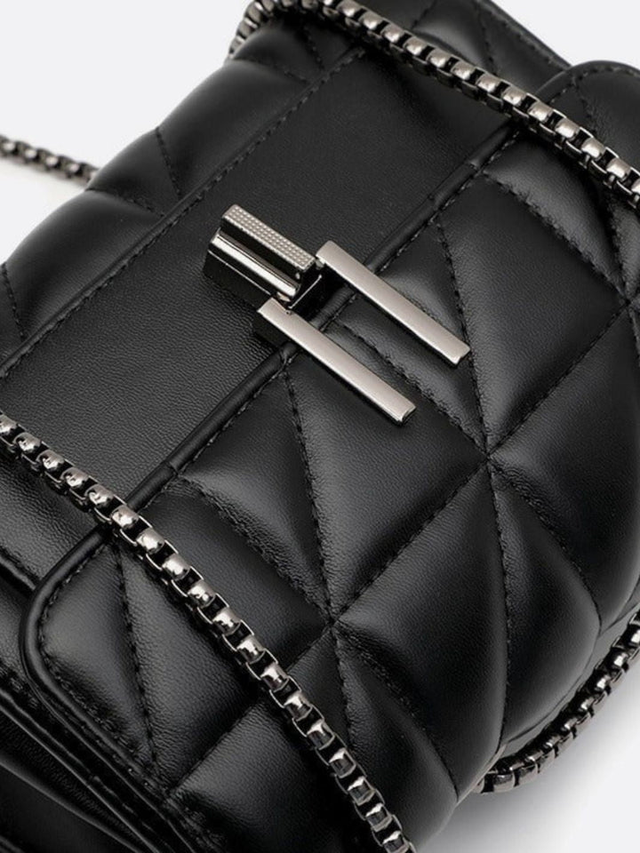 Quilted leather shoulder bag