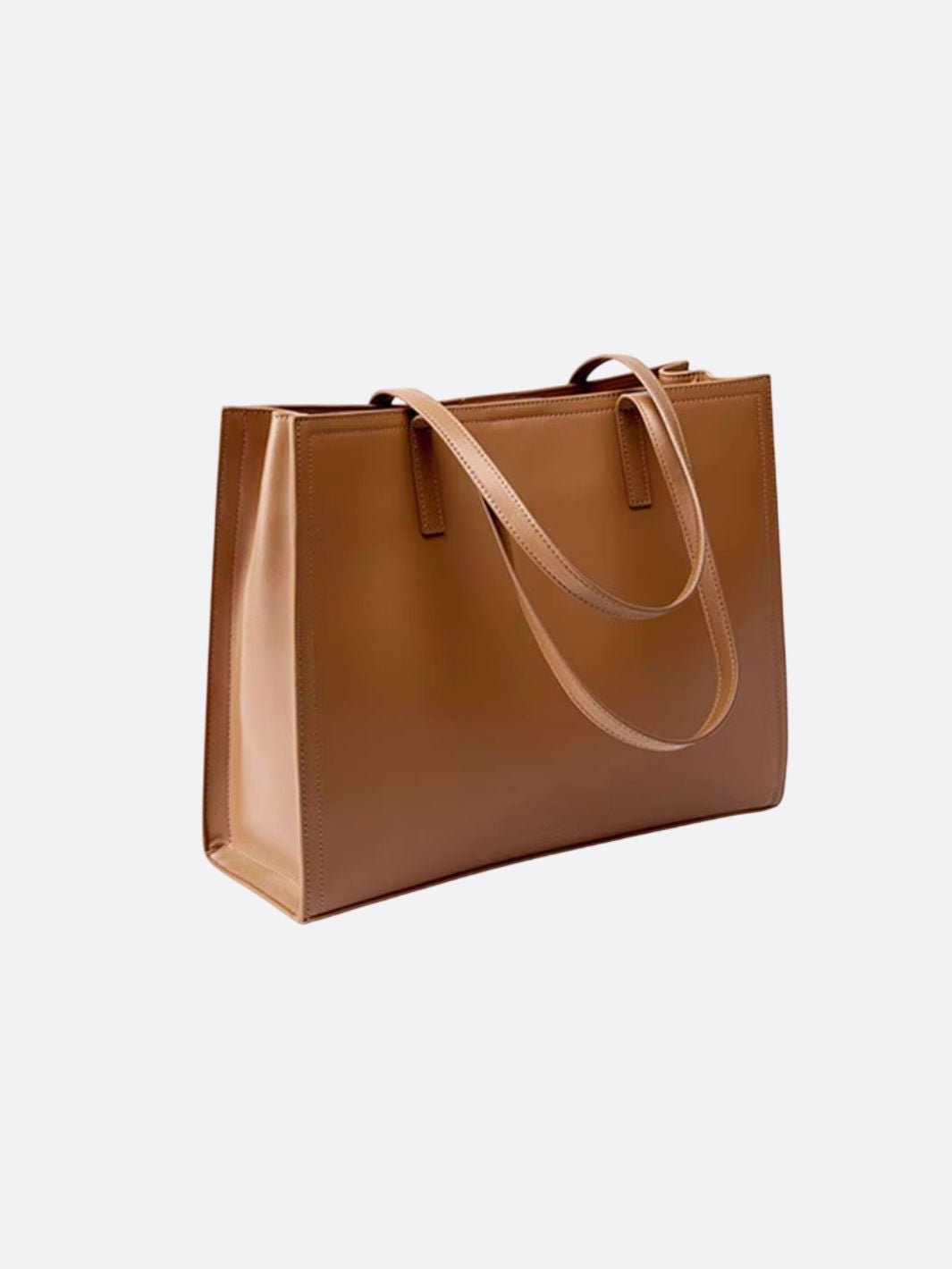 sac cabas cuir camel femme