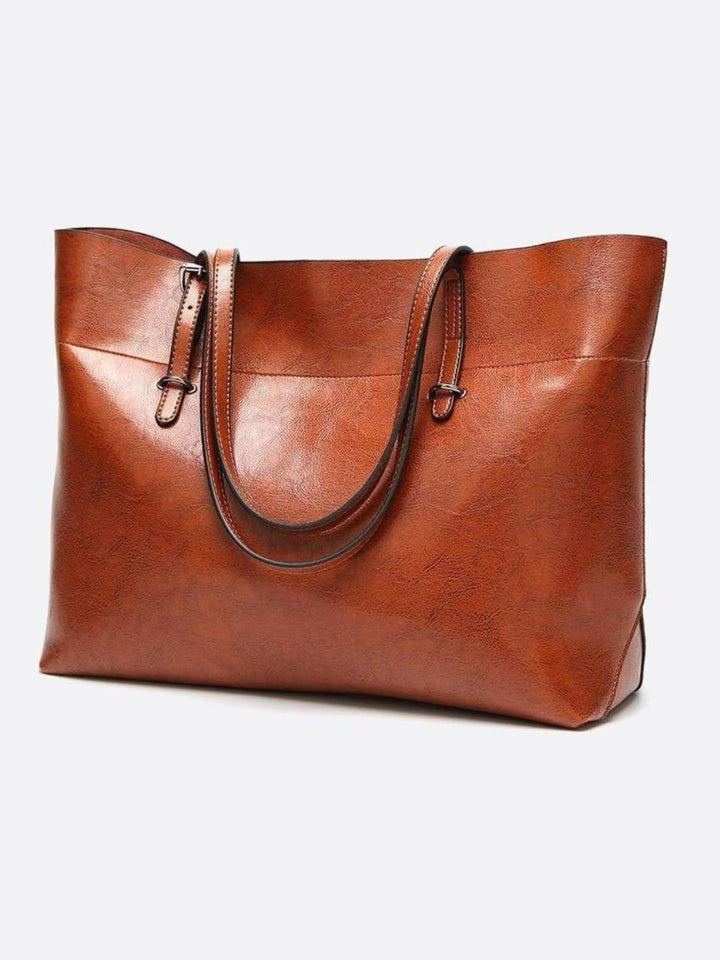 cabas cuir camel