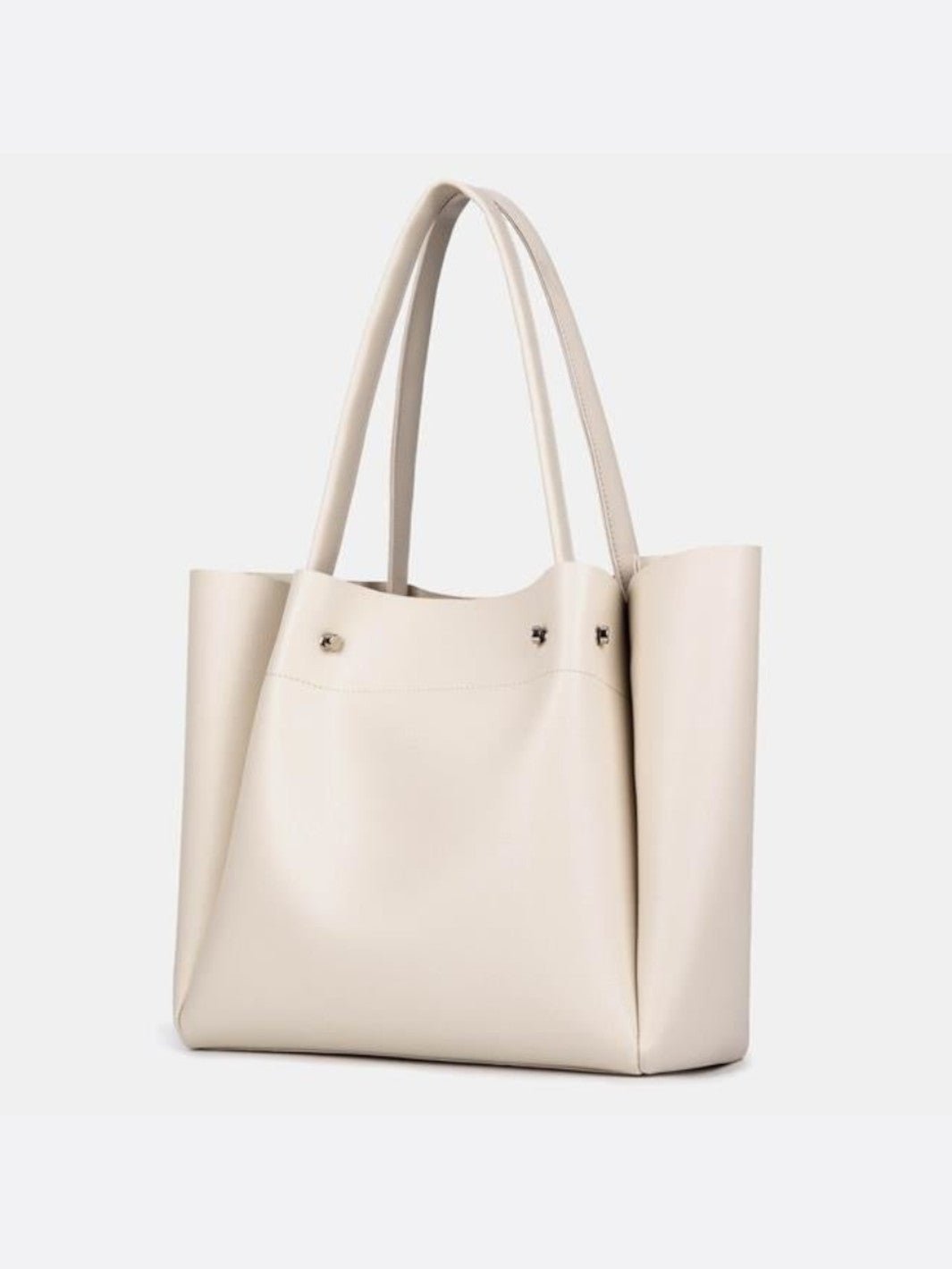 sac cabas blanc cuir