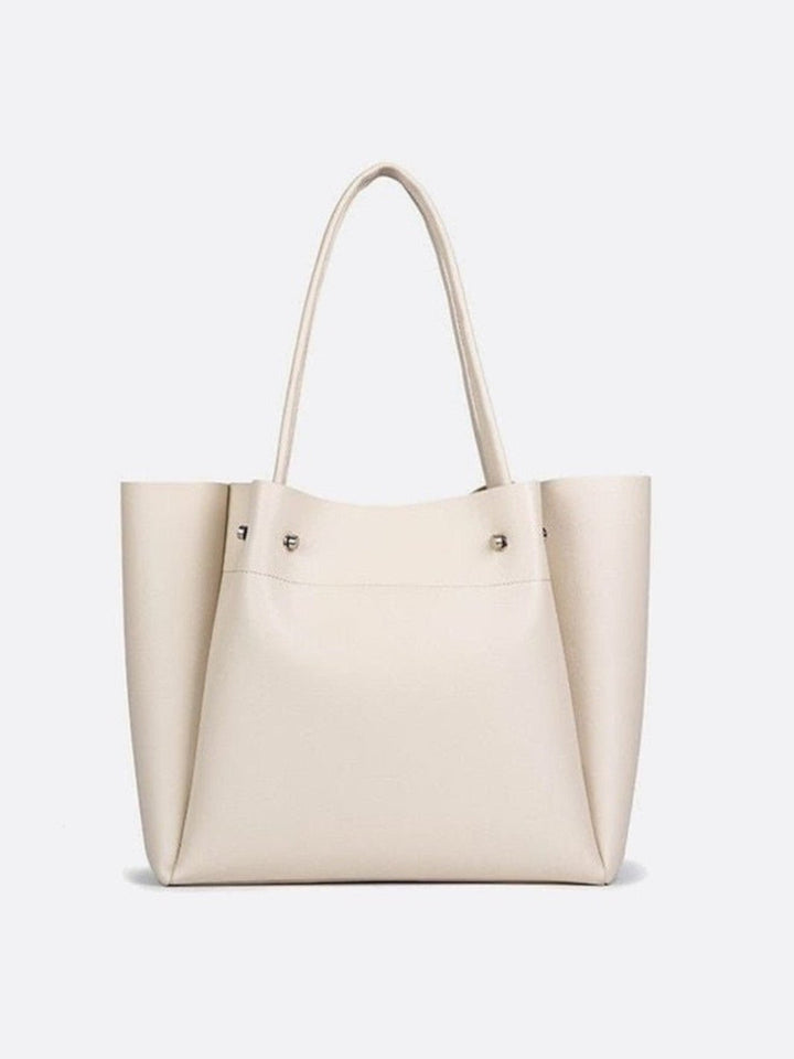 sac cabas cuir blanc