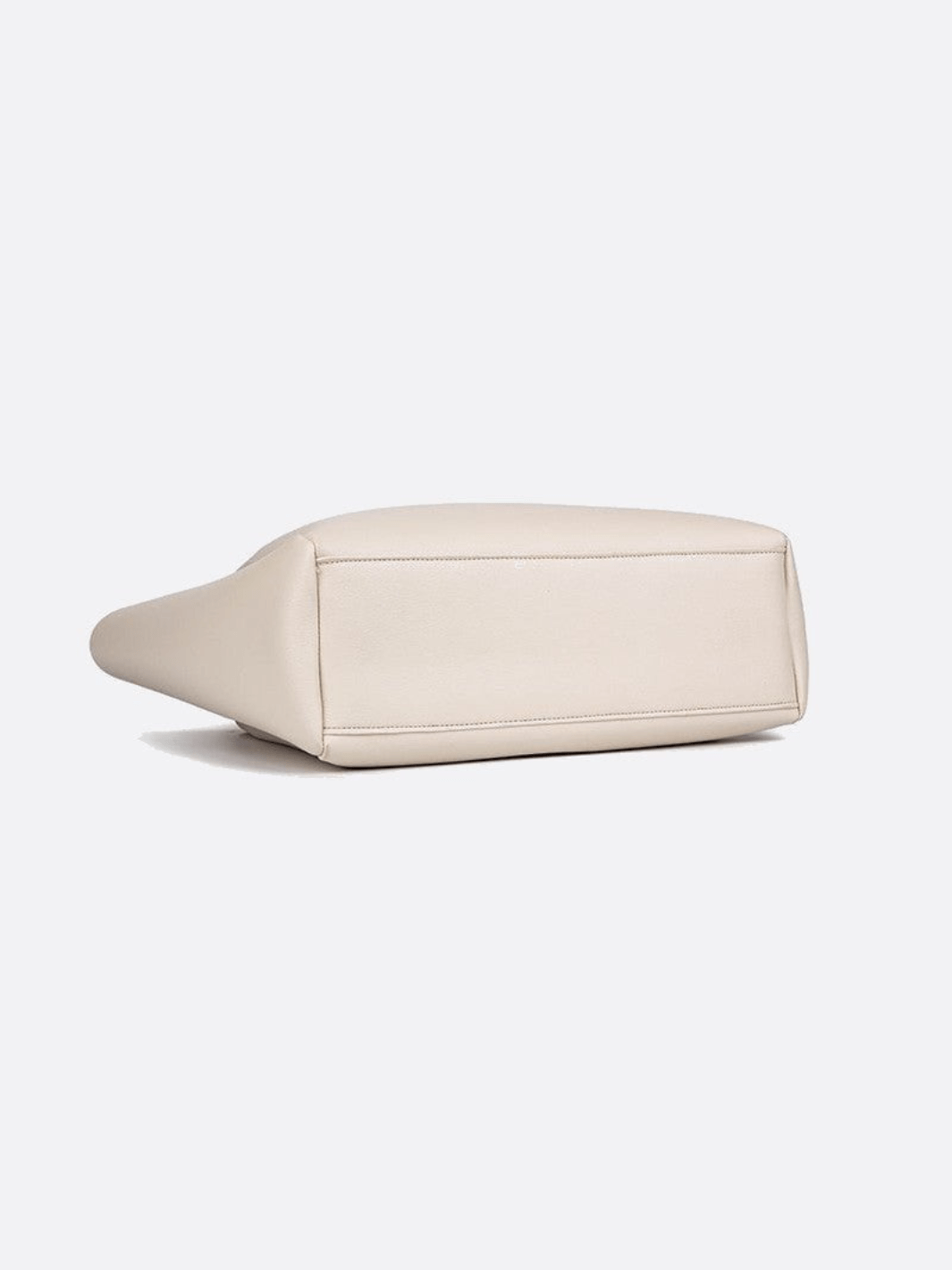 White leather tote bag