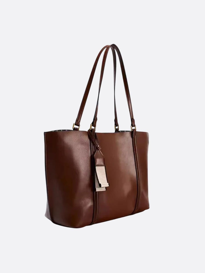 sac cabas cuir lisse femme