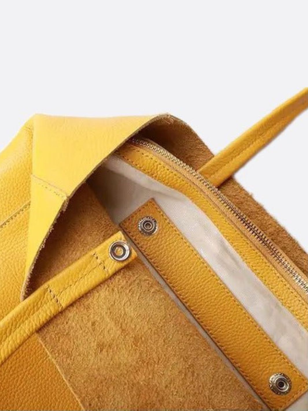 Soft leather tote bag