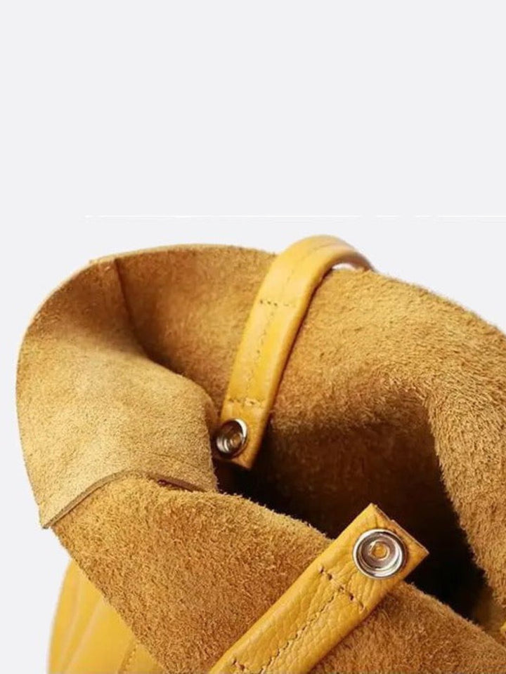 Soft leather tote bag