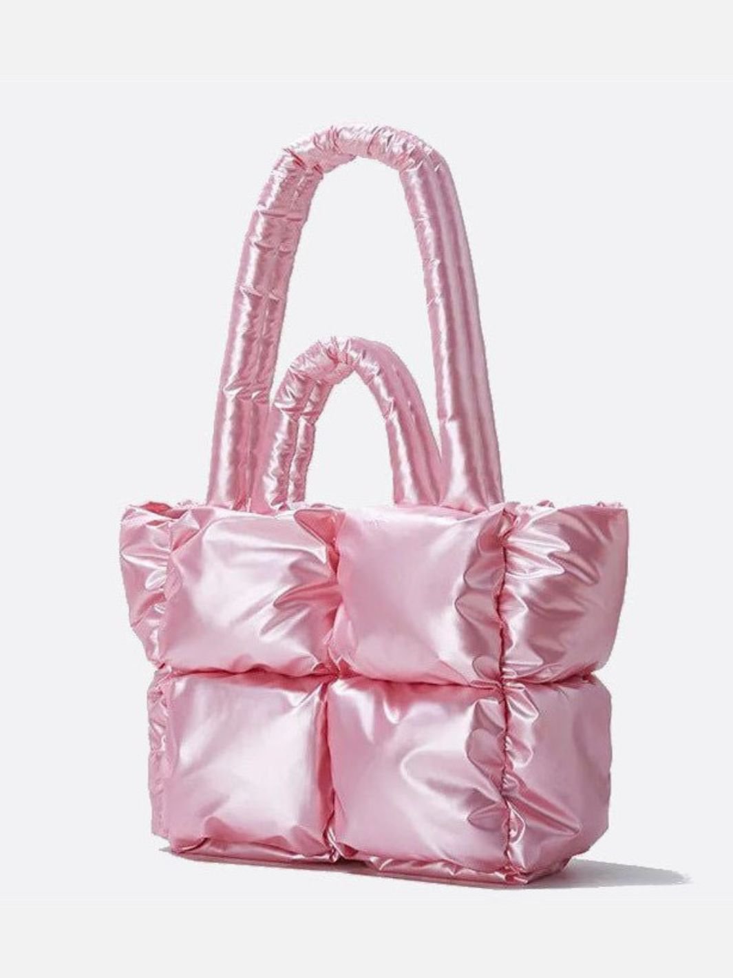 Sac cabas métallisé rose
