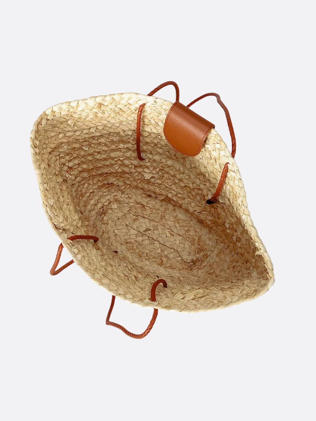 Wicker basket tote bag