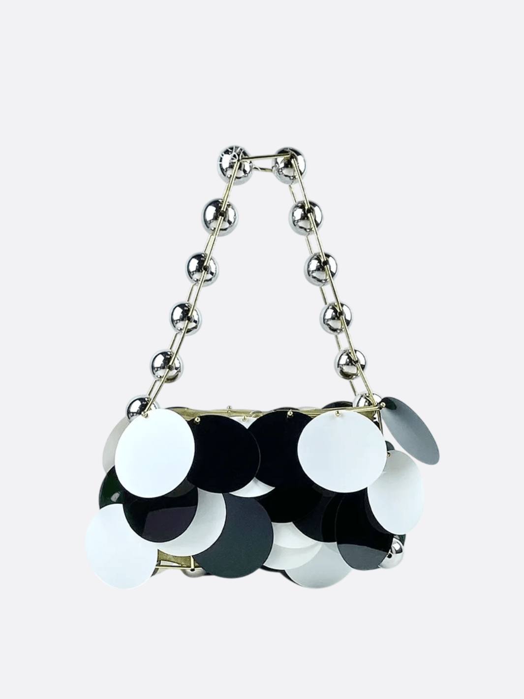 sac épaule soirée noir et blanc