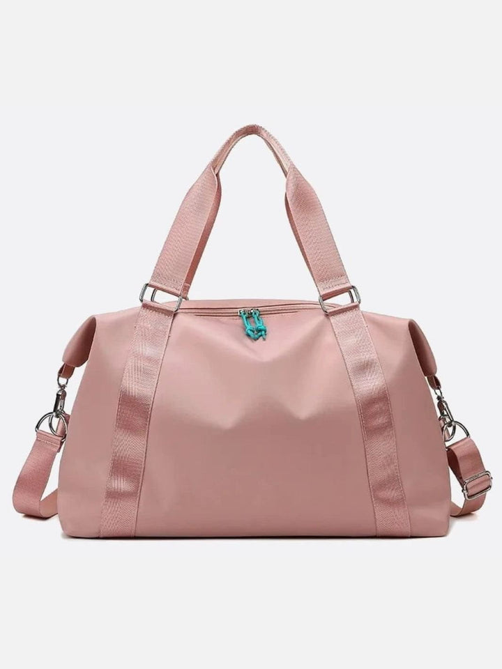 Sac de voyage toile imperméable rose pâle
