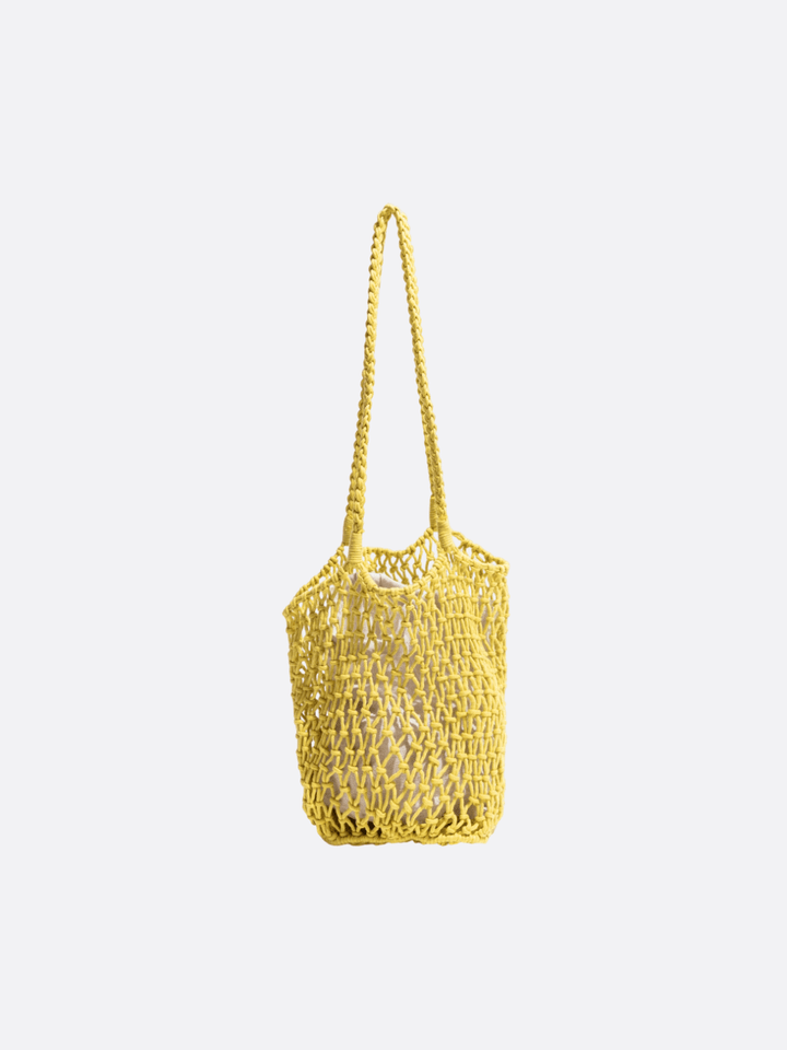 sac filet avec pochette jaune