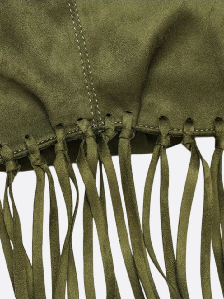 Suede tote bag