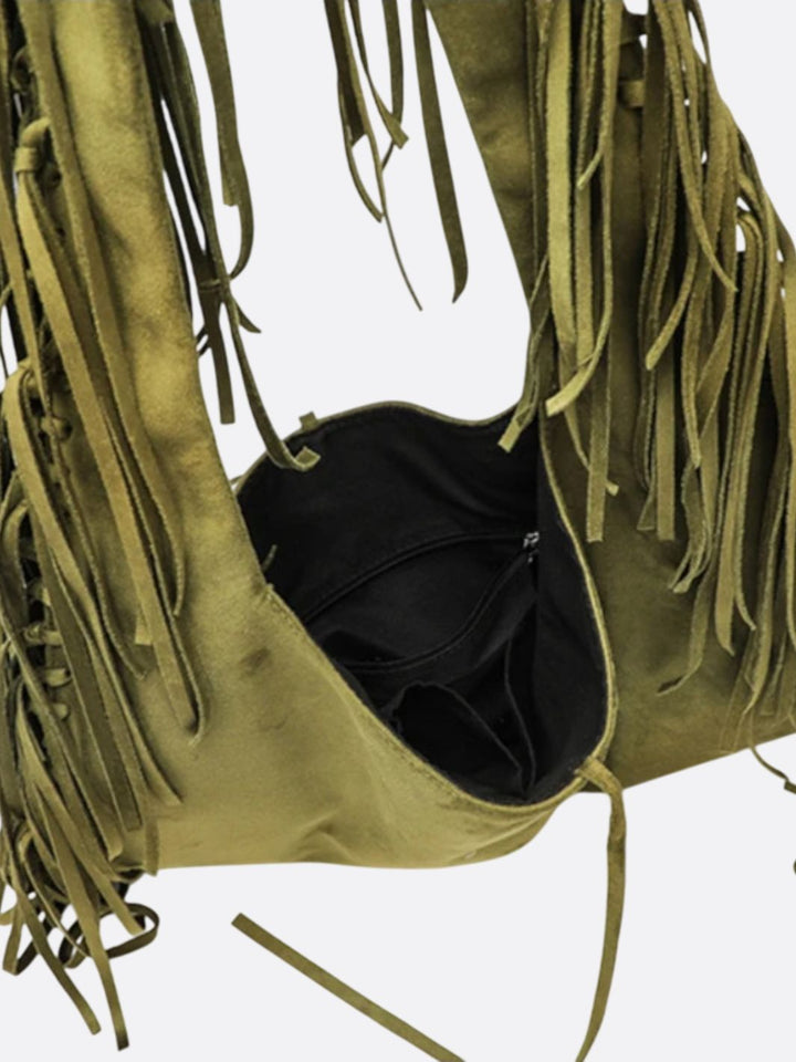 Suede tote bag