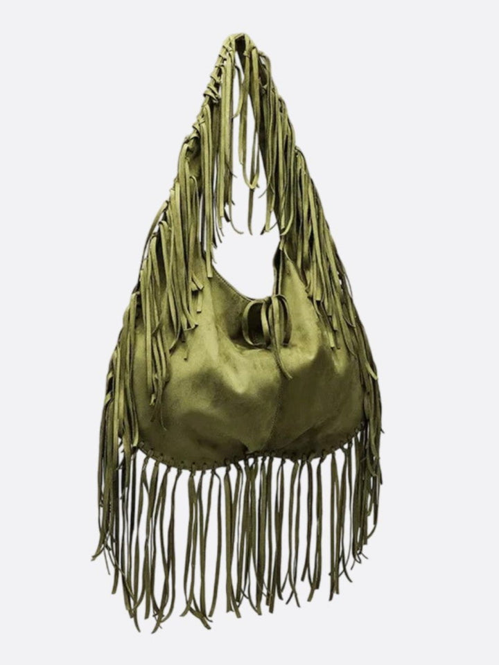 sac daim vert olive