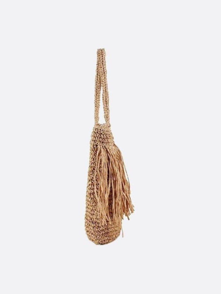 Raffia fringe bag 