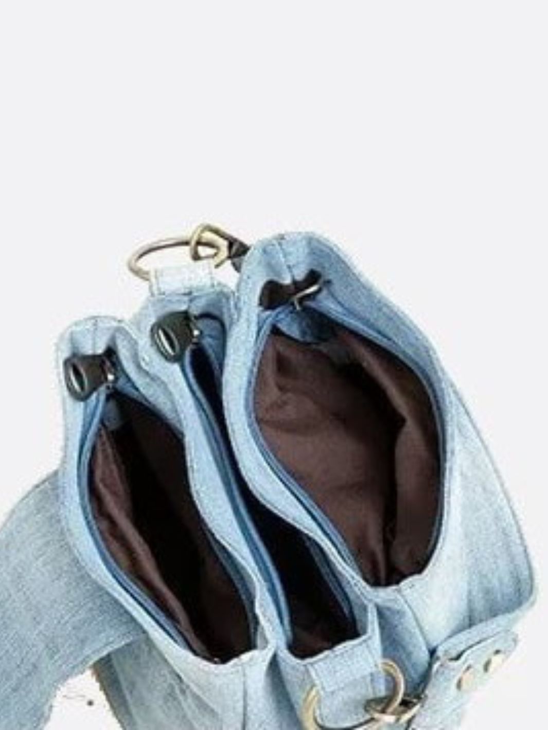 Denim bucket bag