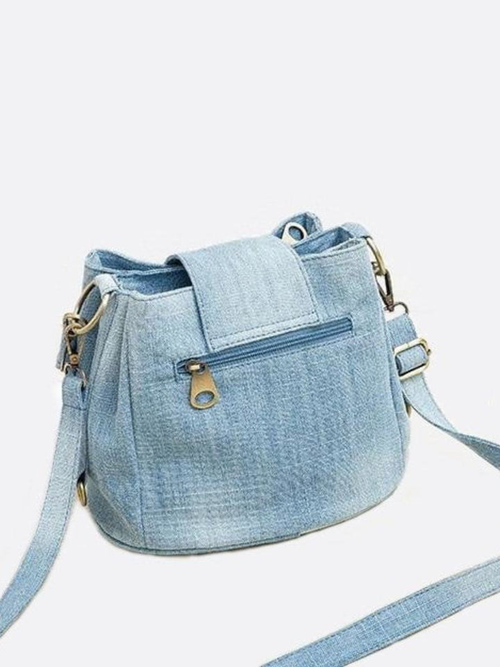Denim bucket bag