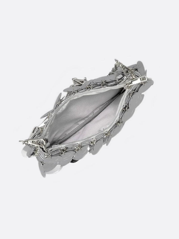 Silver sequin bag